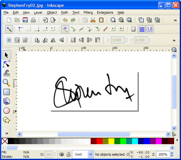 Signature in Inkscape